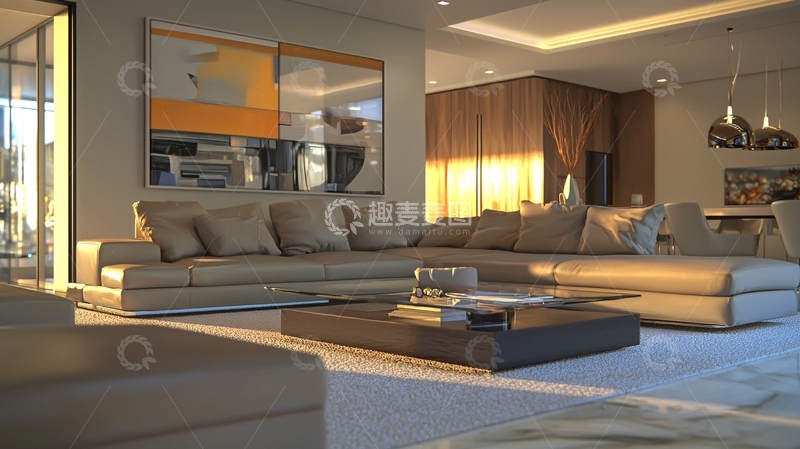 高清大图下载【趣麦麦图】现代简约客厅