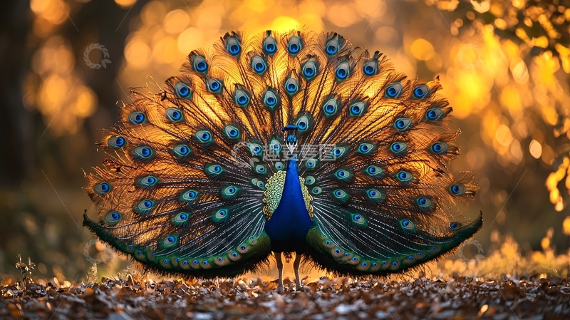 高清大图下载【趣麦麦图】孔雀开屏