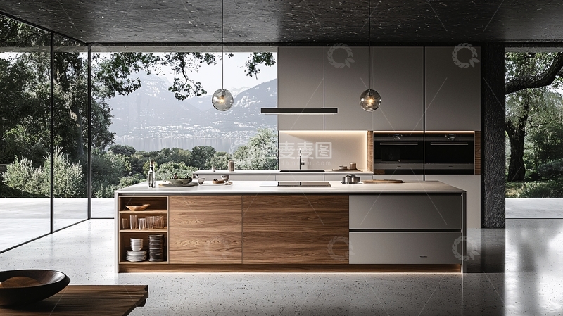 高清大图下载【趣麦麦图】现代极简风格厨房