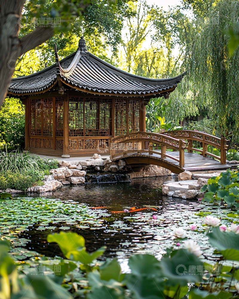 高清大图下载【趣麦麦图】中式园林景观1