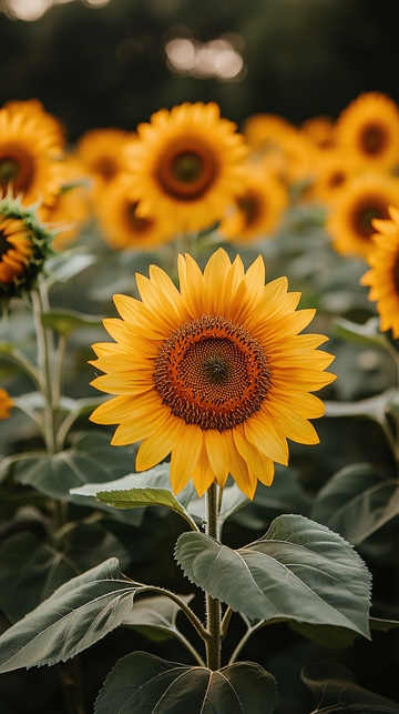 向日葵田野高清图片
