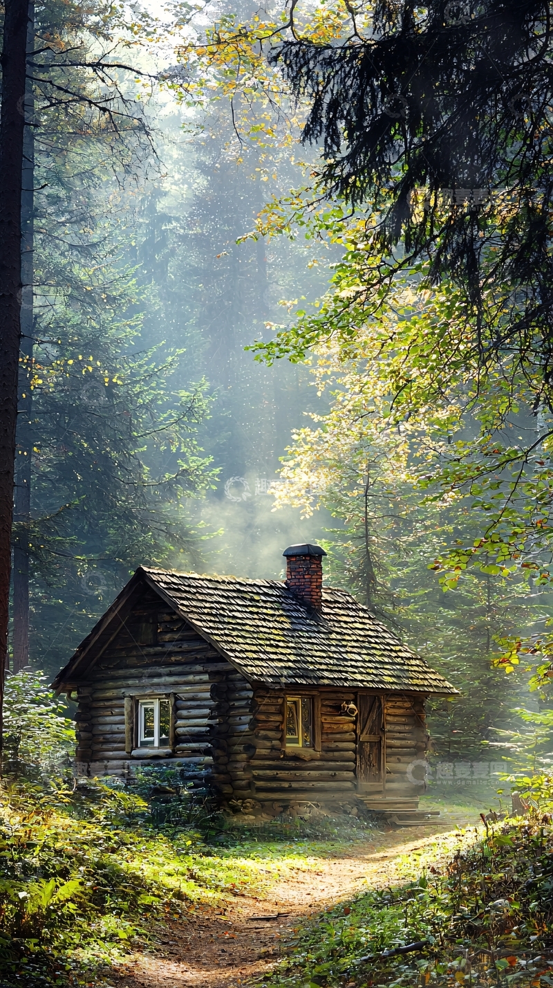 高清大图下载【趣麦麦图】森林小屋