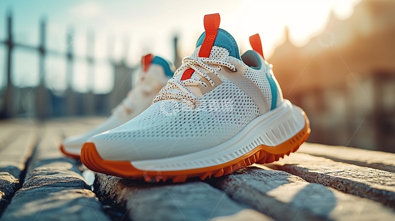 高清大图下载【趣麦麦图】白色运动鞋特写
