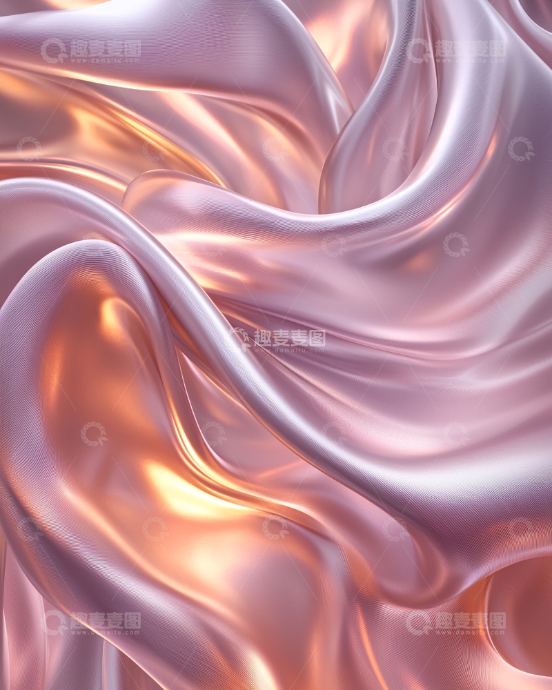 高清大图下载【趣麦麦图】粉色丝绸质感
