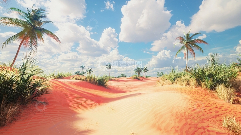 高清大图下载【趣麦麦图】阳光沙滩椰树风景