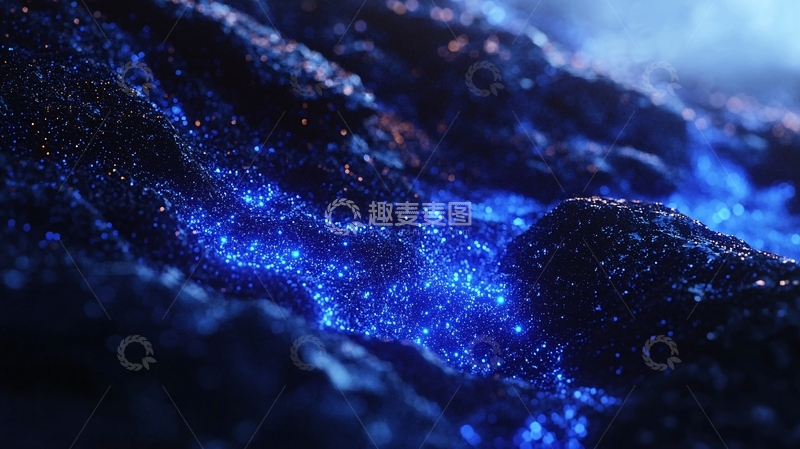 高清大图下载【趣麦麦图】蓝色熔岩