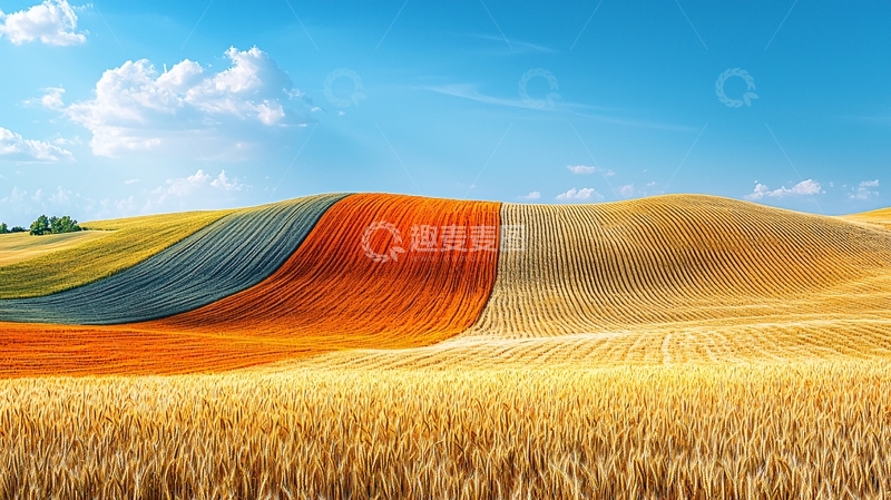高清大图下载【趣麦麦图】彩色田野