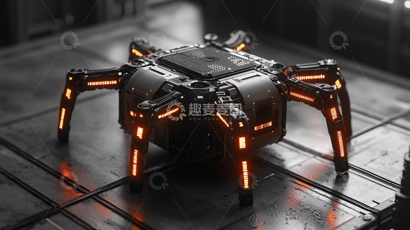高清大图下载【趣麦麦图】未来科技感蜘蛛机器人