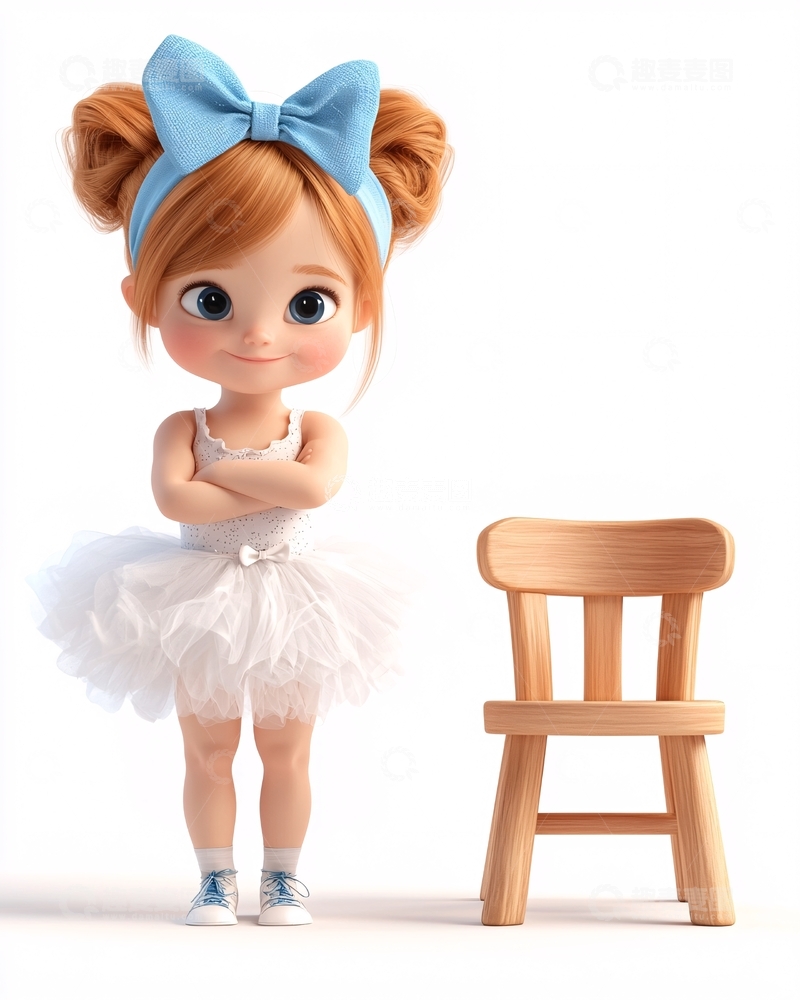 高清大图下载【趣麦麦图】可爱卡通女孩