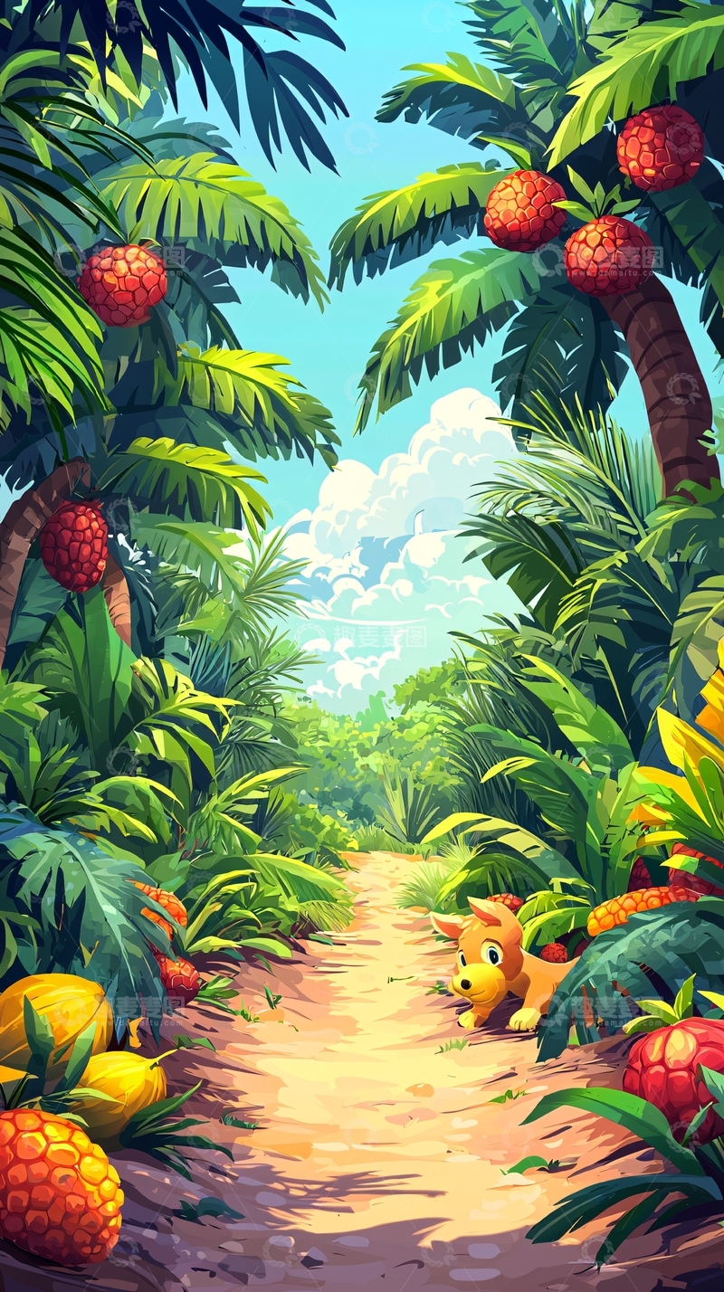 高清大图下载【趣麦麦图】热带雨林小路