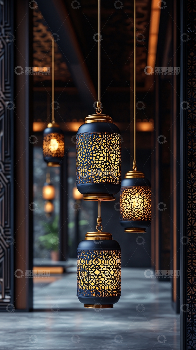 高清大图下载【趣麦麦图】中式吊灯