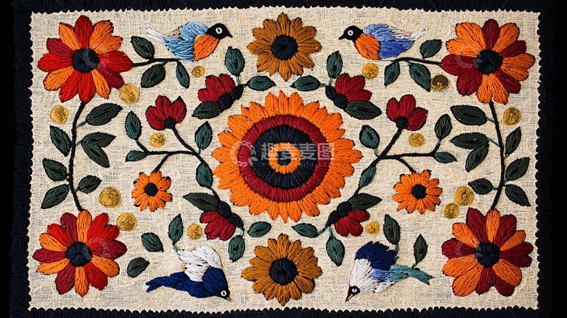 高清大图下载【趣麦麦图】刺绣图案