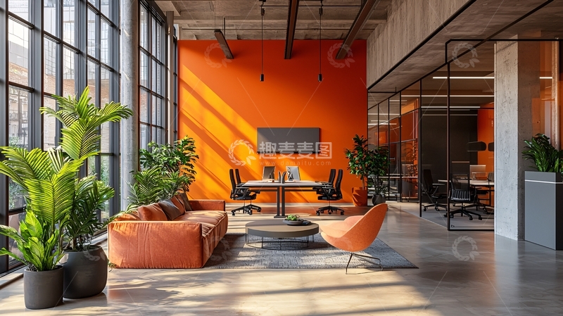 高清大图下载【趣麦麦图】阳光洒进现代化办公室