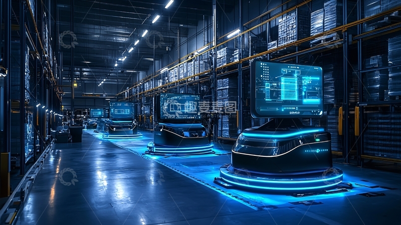 高清大图下载【趣麦麦图】智能仓储机器人