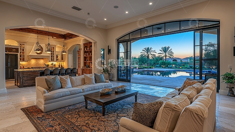 高清大图下载【趣麦麦图】现代简约风格别墅客厅