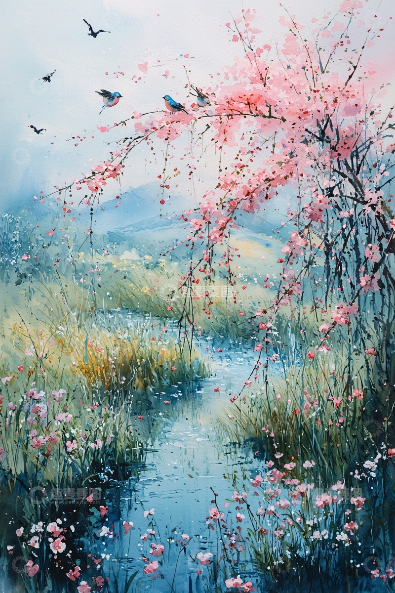 高清大图下载【趣麦麦图】水彩风景画