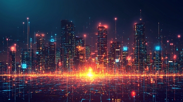 未来科技感城市夜景