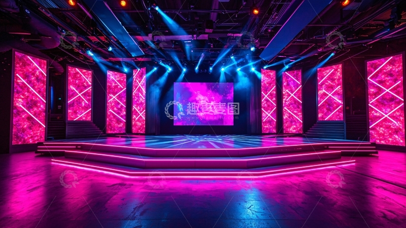 高清大图下载【趣麦麦图】炫酷舞台灯光秀