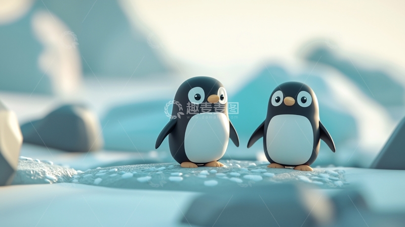 高清大图下载【趣麦麦图】可爱企鹅卡通形象