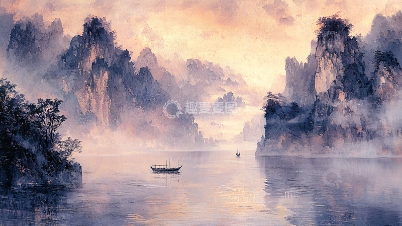 高清大图下载【趣麦麦图】水墨画山水