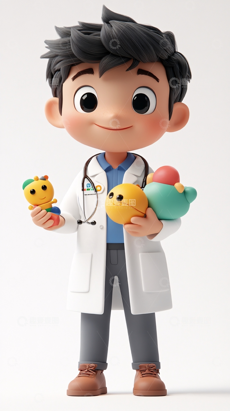 高清大图下载【趣麦麦图】卡通医生