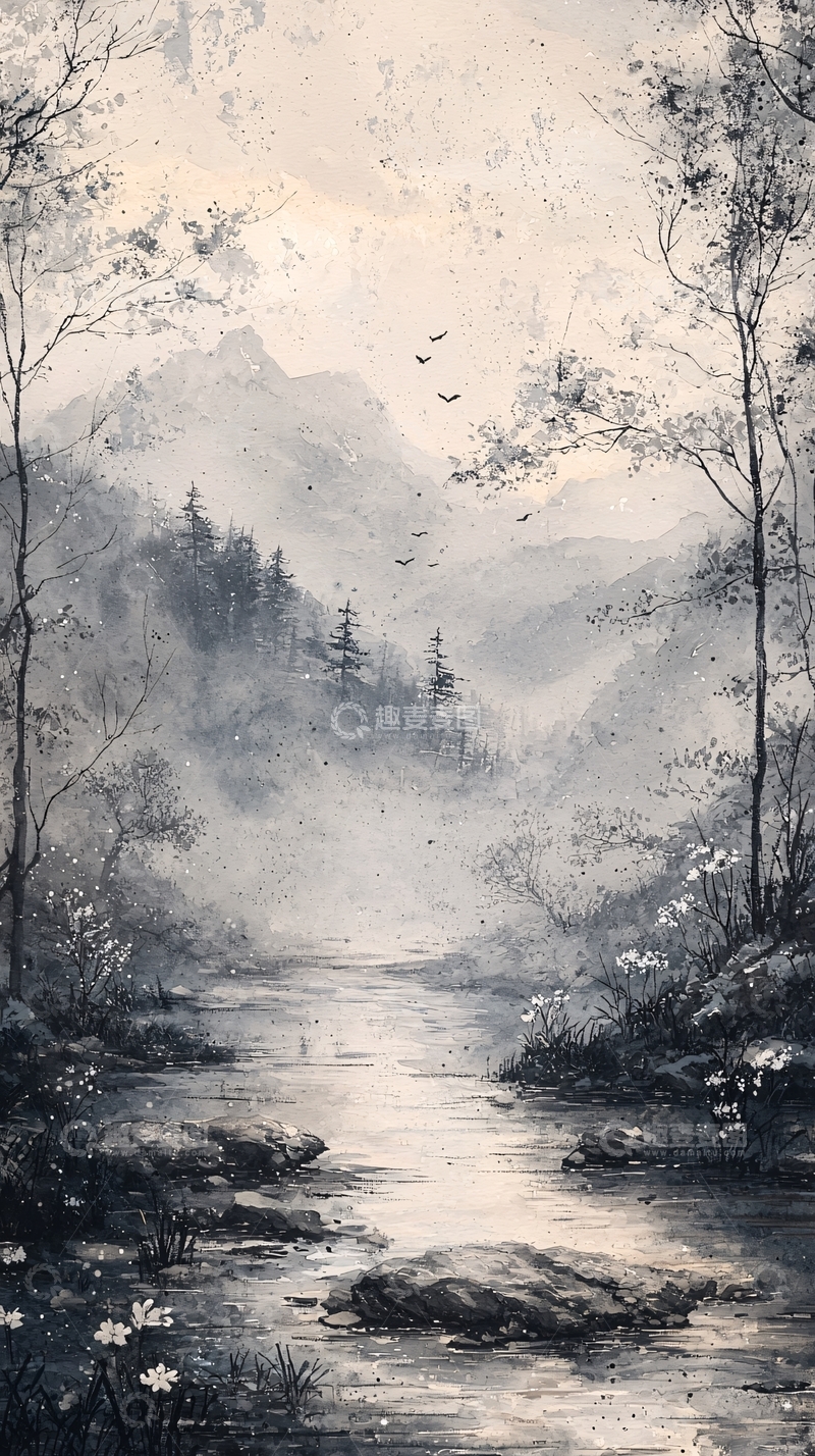 高清大图下载【趣麦麦图】水墨画