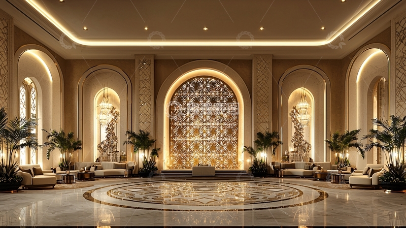 高清大图下载【趣麦麦图】奢华酒店大堂设计3