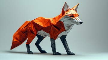 低多边形狐狸