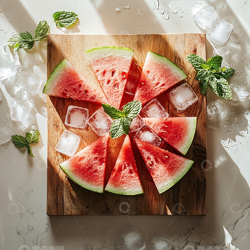 高清大图下载【趣麦麦图】清凉夏日西瓜切片