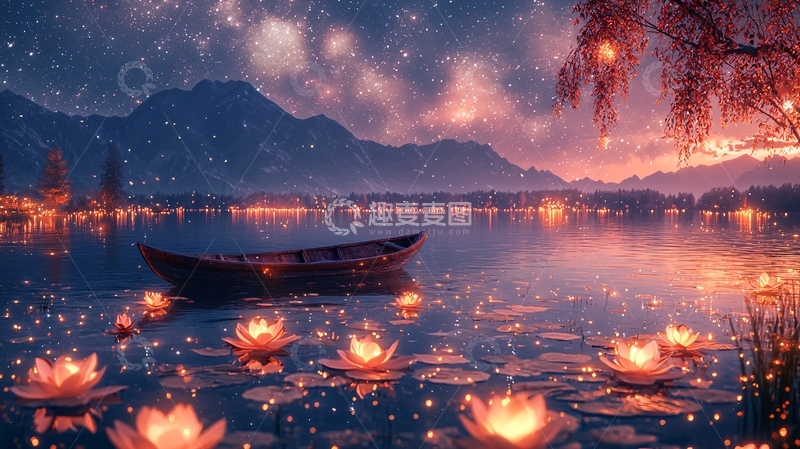 高清大图下载【趣麦麦图】梦幻湖泊