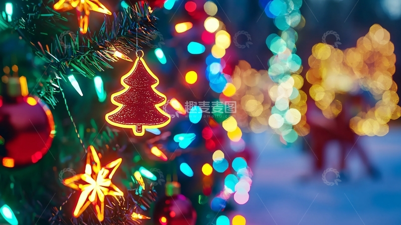 高清大图下载【趣麦麦图】圣诞树装饰