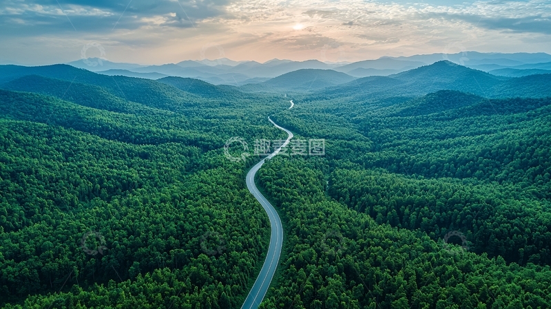 高清大图下载【趣麦麦图】山间公路