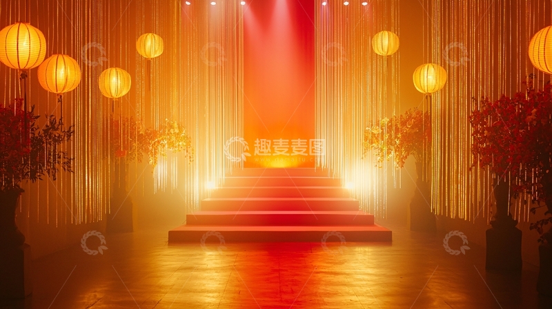 高清大图下载【趣麦麦图】中式舞台背景