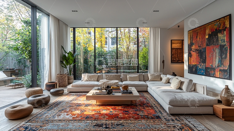 高清大图下载【趣麦麦图】现代简约风格客厅设计