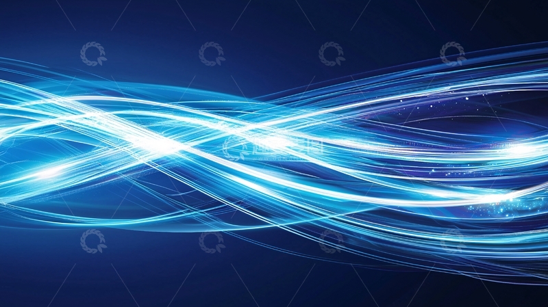 高清大图下载【趣麦麦图】蓝色能量波浪