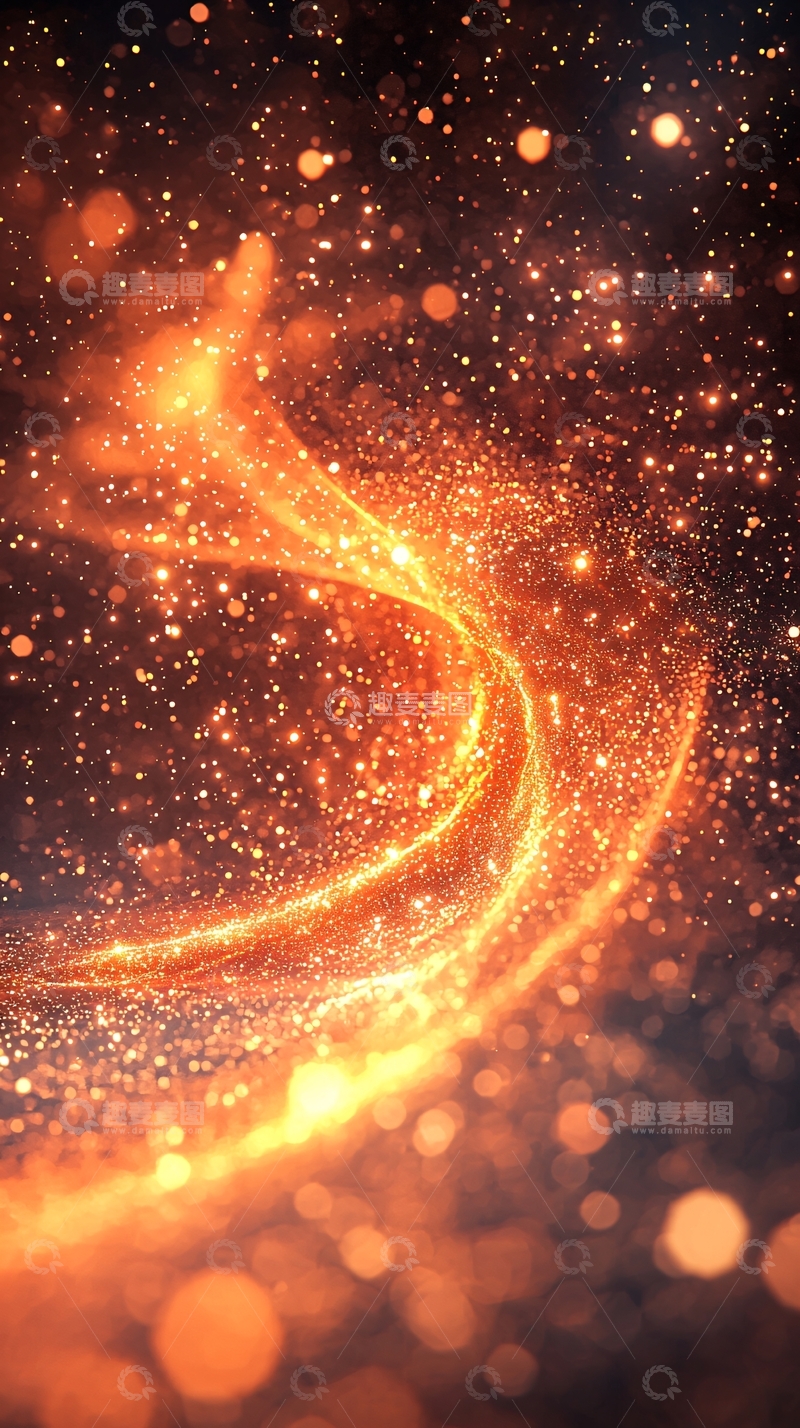 高清大图下载【趣麦麦图】橙色光轨
