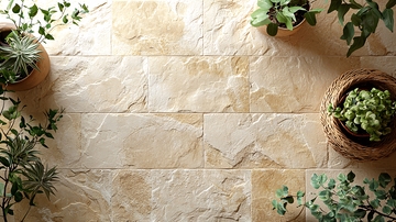 浅色天然石材地面