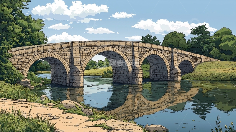 高清大图下载【趣麦麦图】石拱桥
