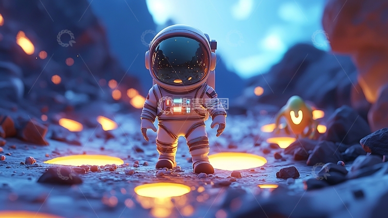 高清大图下载【趣麦麦图】太空宇航员