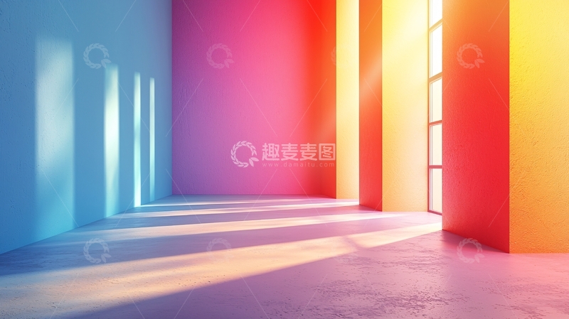 高清大图下载【趣麦麦图】彩色房间