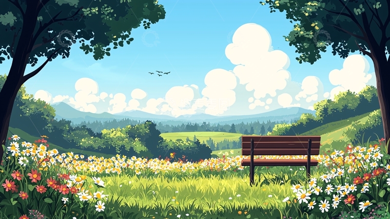 高清大图下载【趣麦麦图】风景如画的田园风光