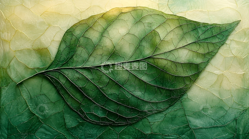 高清大图下载【趣麦麦图】高清绿叶纹理