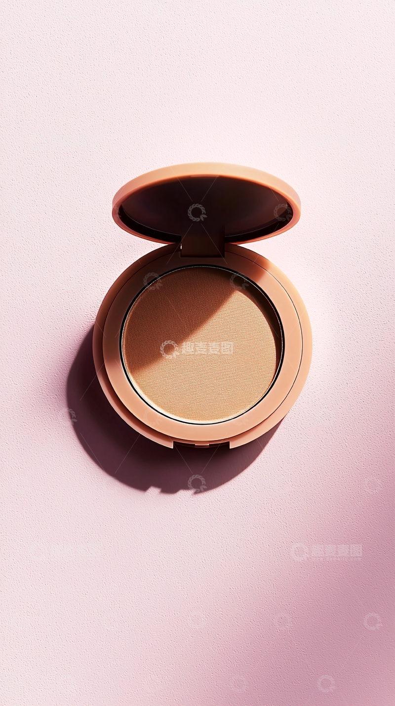 高清大图下载【趣麦麦图】粉色背景下的粉饼