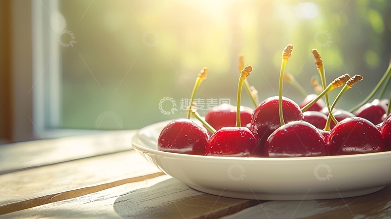 高清大图下载【趣麦麦图】阳光下红樱桃