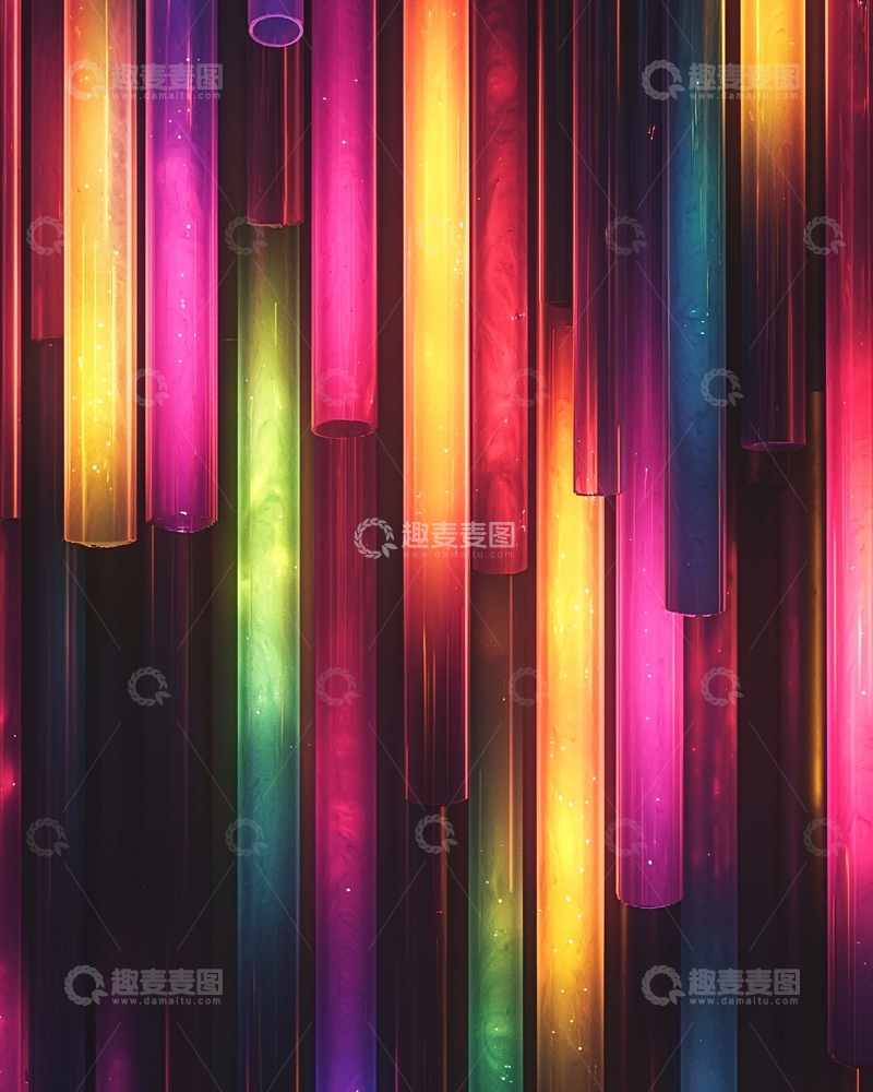 高清大图下载【趣麦麦图】彩色光管