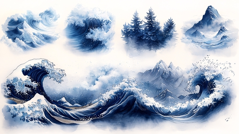 高清大图下载【趣麦麦图】水墨画素材