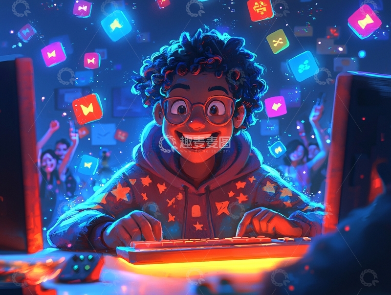 高清大图下载【趣麦麦图】快乐的少年