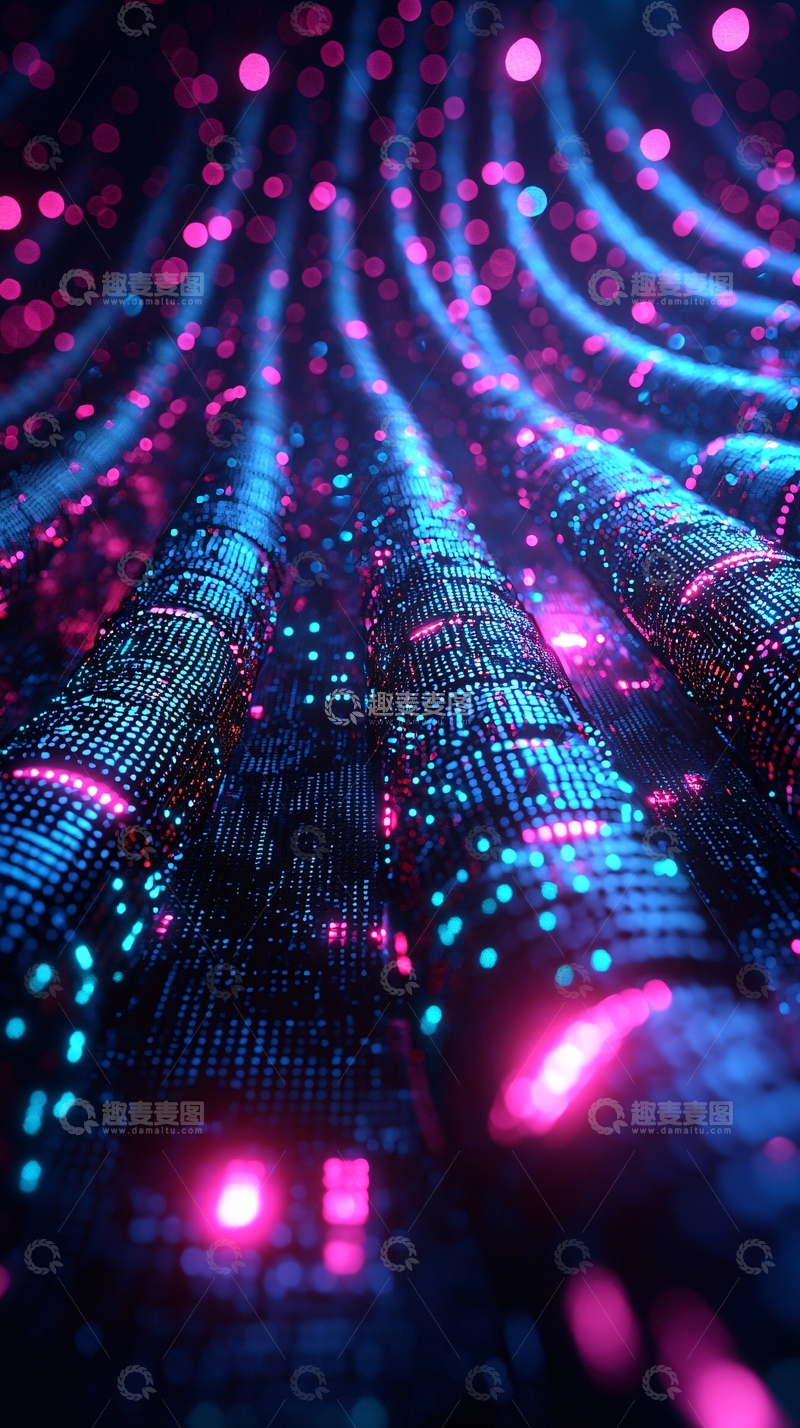 高清大图下载【趣麦麦图】科技感数据流