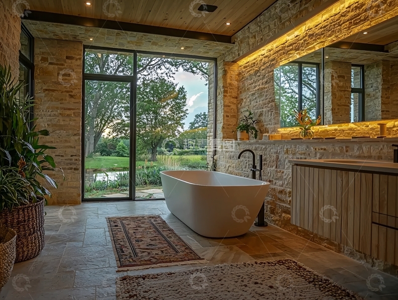 高清大图下载【趣麦麦图】乡村风格浴室