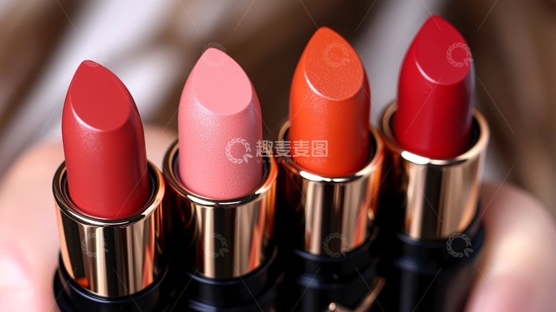 高清大图下载【趣麦麦图】四支不同色号的口红